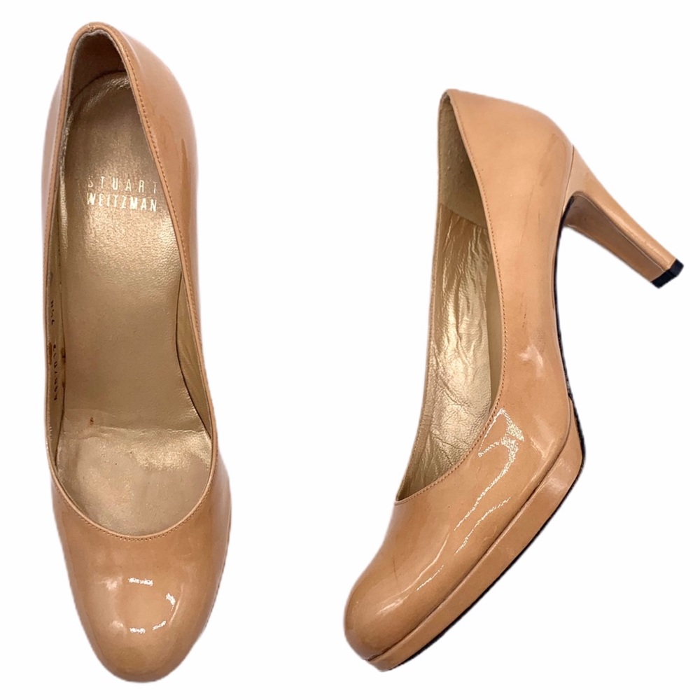 STUART WEITZMAN Platform Patent Pumps